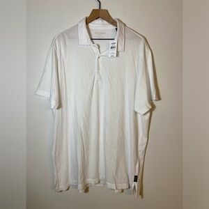 Todd Snyder Mens Non Slub Polo Shirt Size XXL White Cotton T-shirt NWT New
